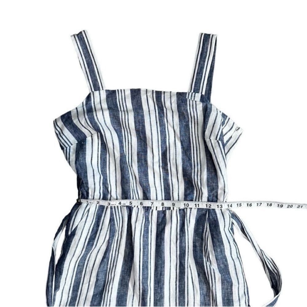 Charter Club Nautical Linen Blend Belted Jumpsuit Size 8 - Picture 11 of 14